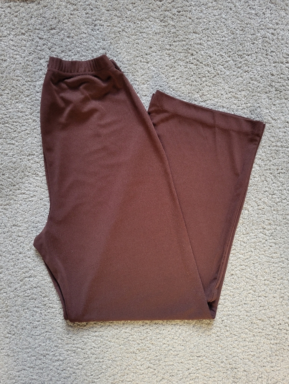 Victor Costa Occasion Brown Straight Leg Stretchy Pants Womens Size Medium